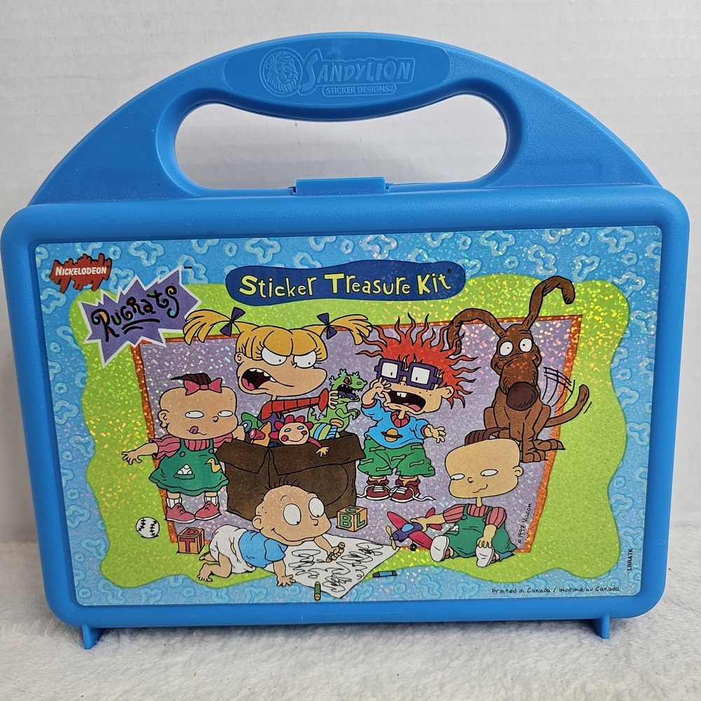 Vtg Rugrats Sticker Treasure Kit Carry case Disney Sandylion (No Stickers)